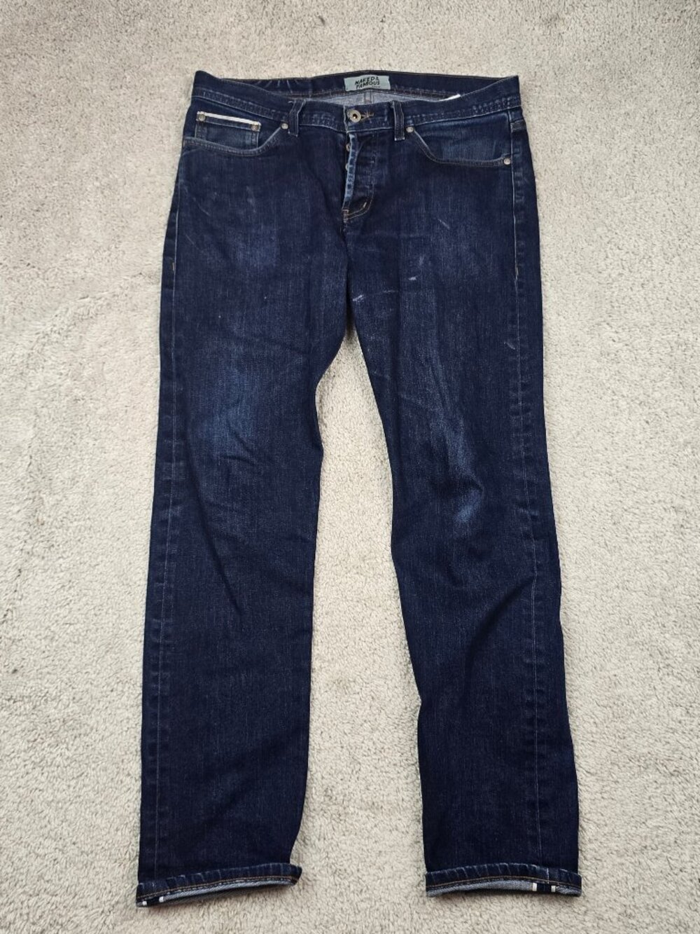 Naked And Famous Nightshade Stretch Selvedge Weird Guy Size 34x31 USA Preowned